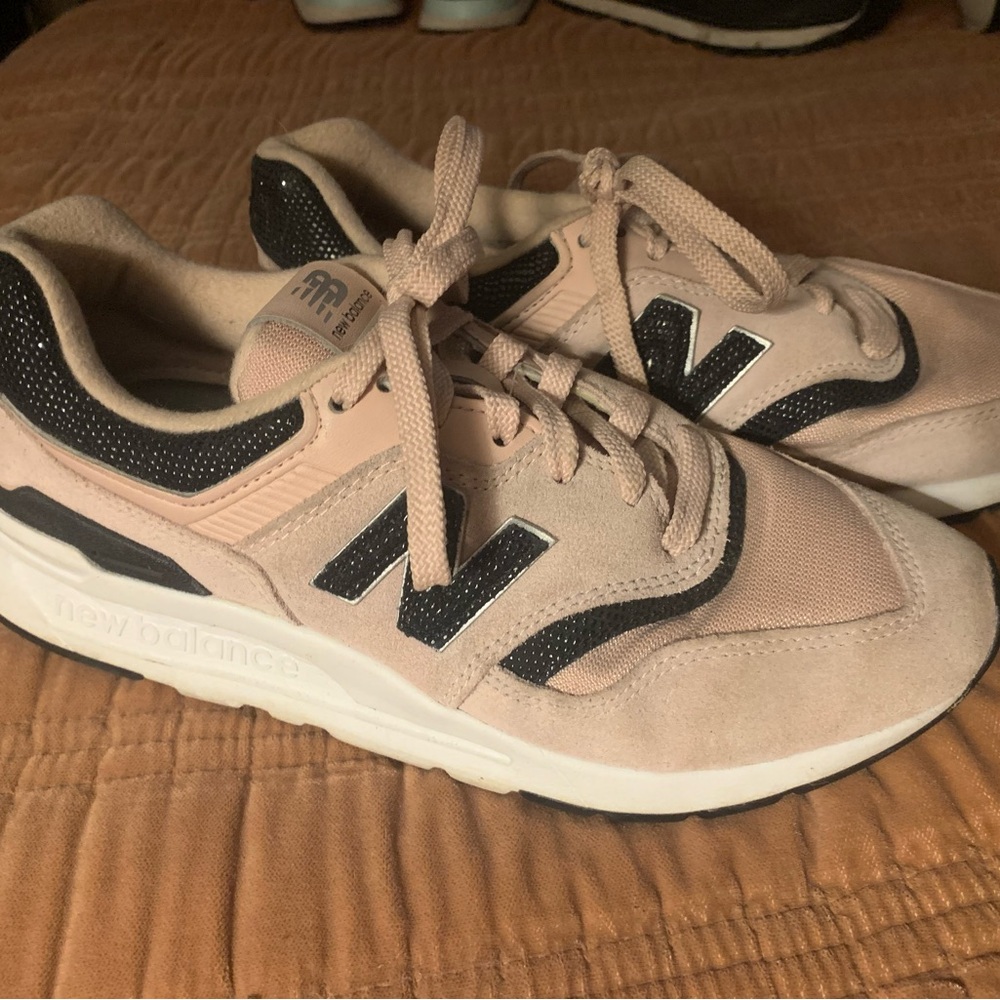 New Balance Blush and Black Athletic Shoes